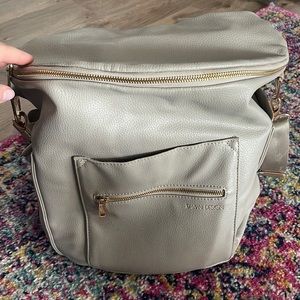 Fawn design diaper bag grey